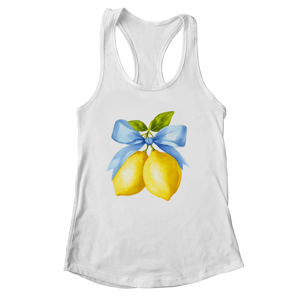 Lemon Graphic For Women Girls Fruit Coquette Bow Summer Shirt & Tank Top | siriusteestore