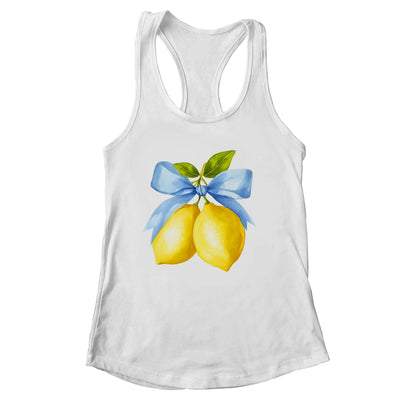 Lemon Graphic For Women Girls Fruit Coquette Bow Summer Shirt & Tank Top | siriusteestore