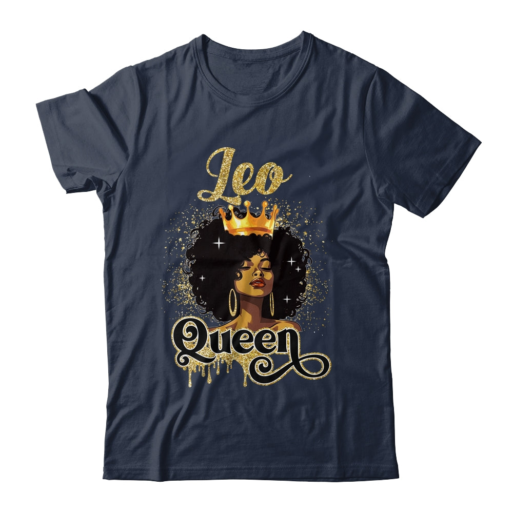 Leo Queen Birthday Afro Girls Black Zodiac Birthday Shirt & Tank Top | siriusteestore