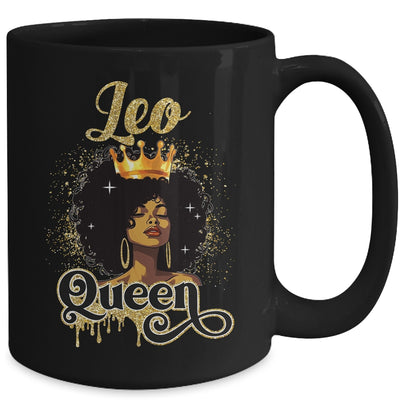Leo Queen Birthday Afro Girls Black Zodiac Birthday Mug | siriusteestore