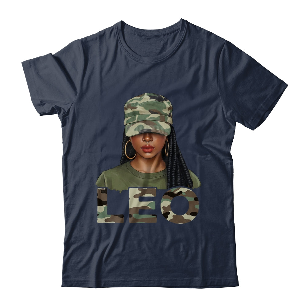 Leo Queen Camouflage Black Woman Cap Camo Zodiac Sign Women Shirt & Tank Top | siriusteestore