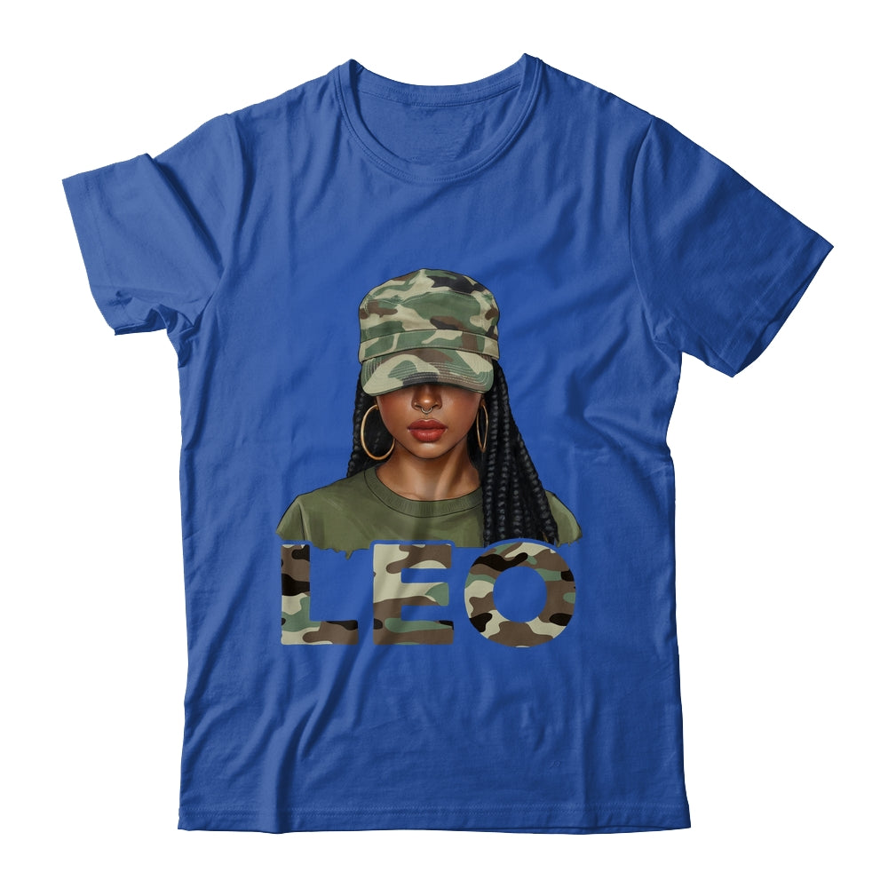 Leo Queen Camouflage Black Woman Cap Camo Zodiac Sign Women Shirt & Tank Top | siriusteestore