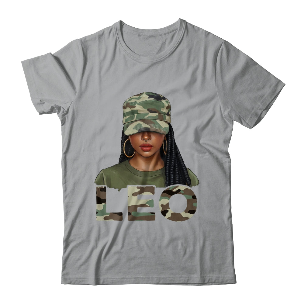 Leo Queen Camouflage Black Woman Cap Camo Zodiac Sign Women Shirt & Tank Top | siriusteestore