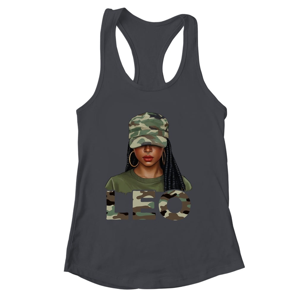 Leo Queen Camouflage Black Woman Cap Camo Zodiac Sign Women Shirt & Tank Top | siriusteestore