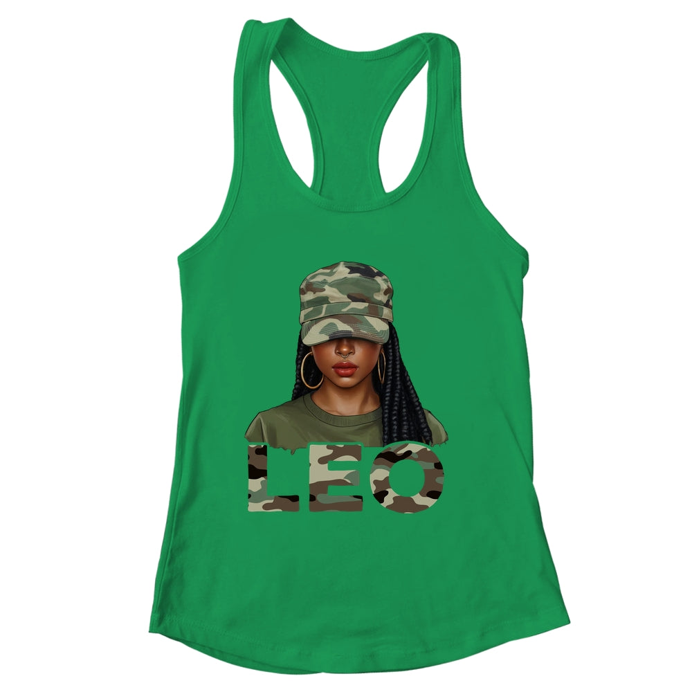Leo Queen Camouflage Black Woman Cap Camo Zodiac Sign Women Shirt & Tank Top | siriusteestore