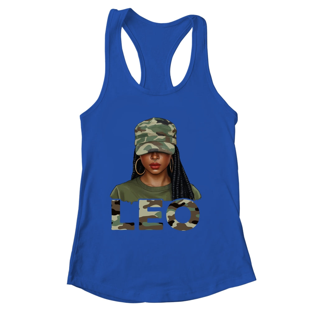 Leo Queen Camouflage Black Woman Cap Camo Zodiac Sign Women Shirt & Tank Top | siriusteestore
