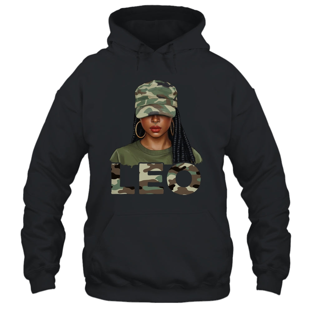 Leo Queen Camouflage Black Woman Cap Camo Zodiac Sign Women Shirt & Tank Top | siriusteestore