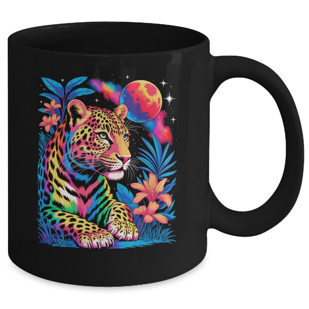 Leopard Colorful Wildlife Art Vibrant Graphic Print Artwork Mug | siriusteestore