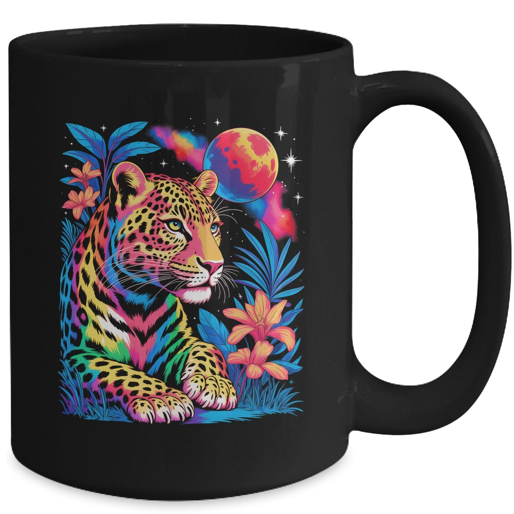 Leopard Colorful Wildlife Art Vibrant Graphic Print Artwork Mug | siriusteestore