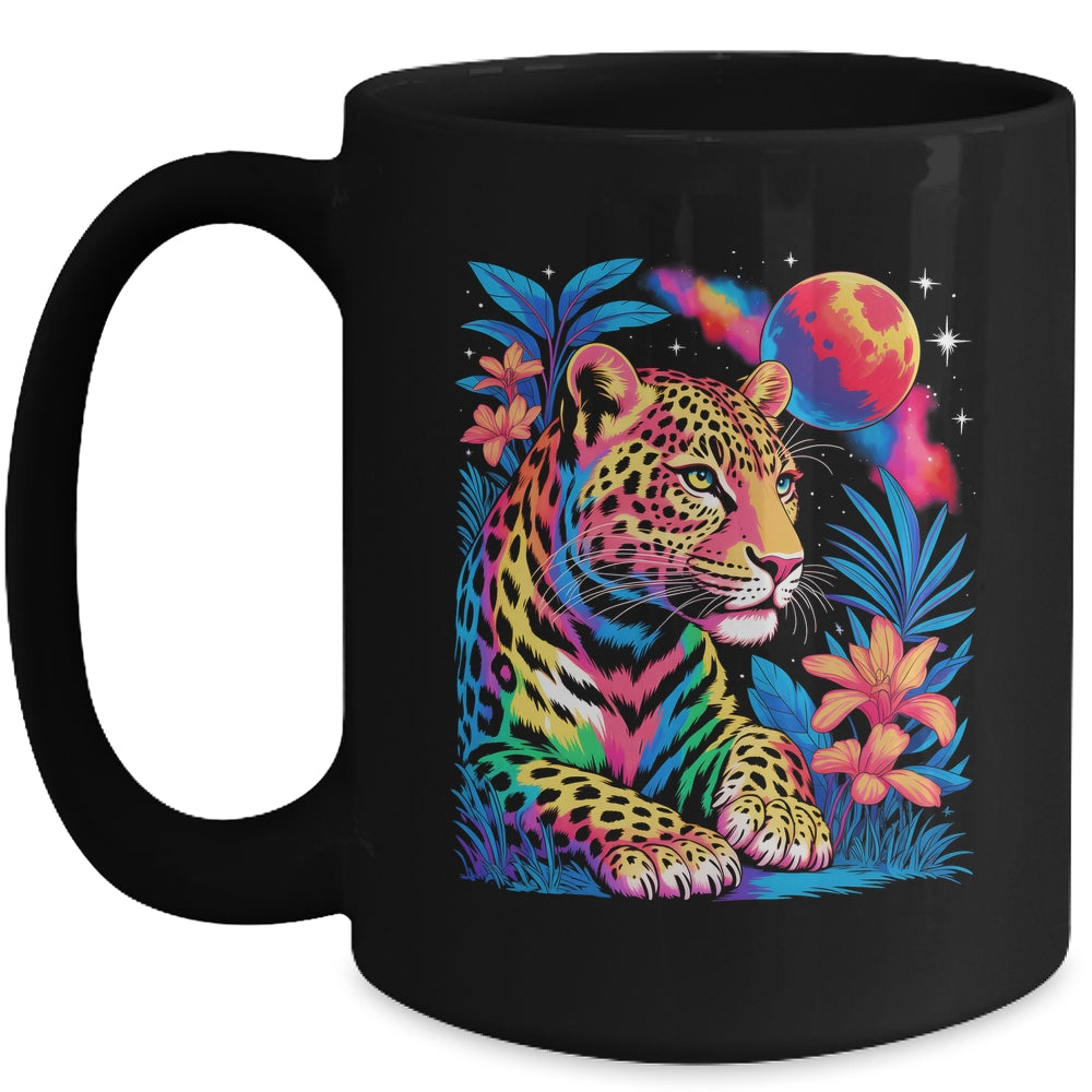 Leopard Colorful Wildlife Art Vibrant Graphic Print Artwork Mug | siriusteestore