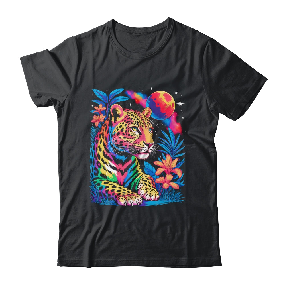 Leopard Colorful Wildlife Art Vibrant Graphic Print Artwork Shirt & Hoodie | siriusteestore