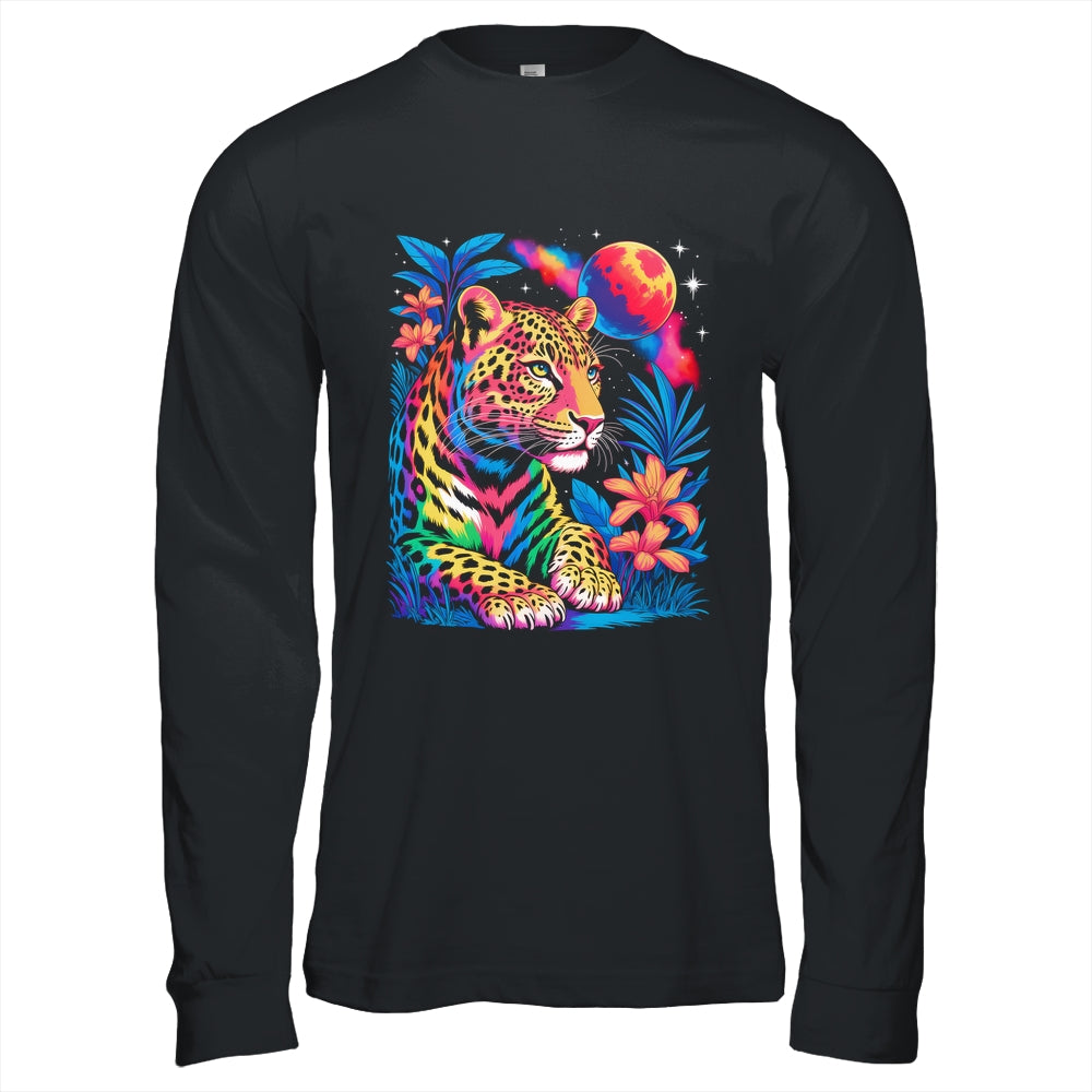 Leopard Colorful Wildlife Art Vibrant Graphic Print Artwork Shirt & Hoodie | siriusteestore