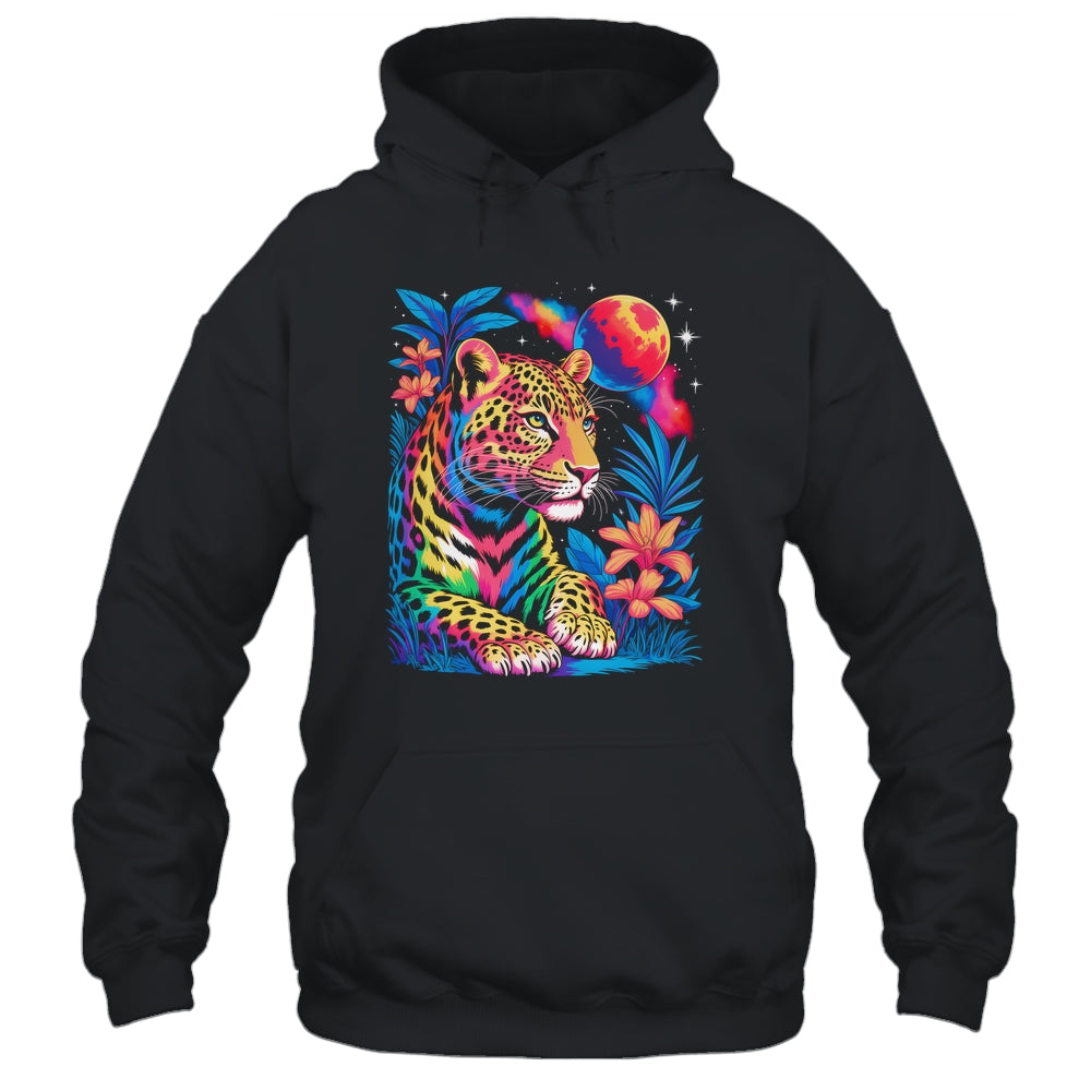 Leopard Colorful Wildlife Art Vibrant Graphic Print Artwork Shirt & Hoodie | siriusteestore