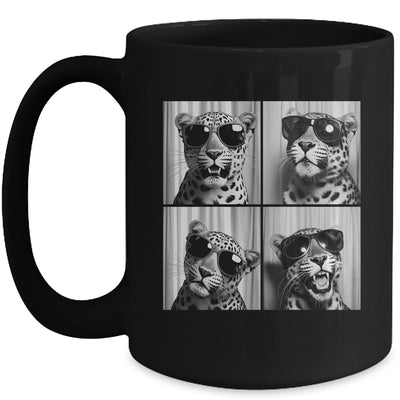Leopard Face With Sunglasses Funny Animal Photo Booth Mug | siriusteestore
