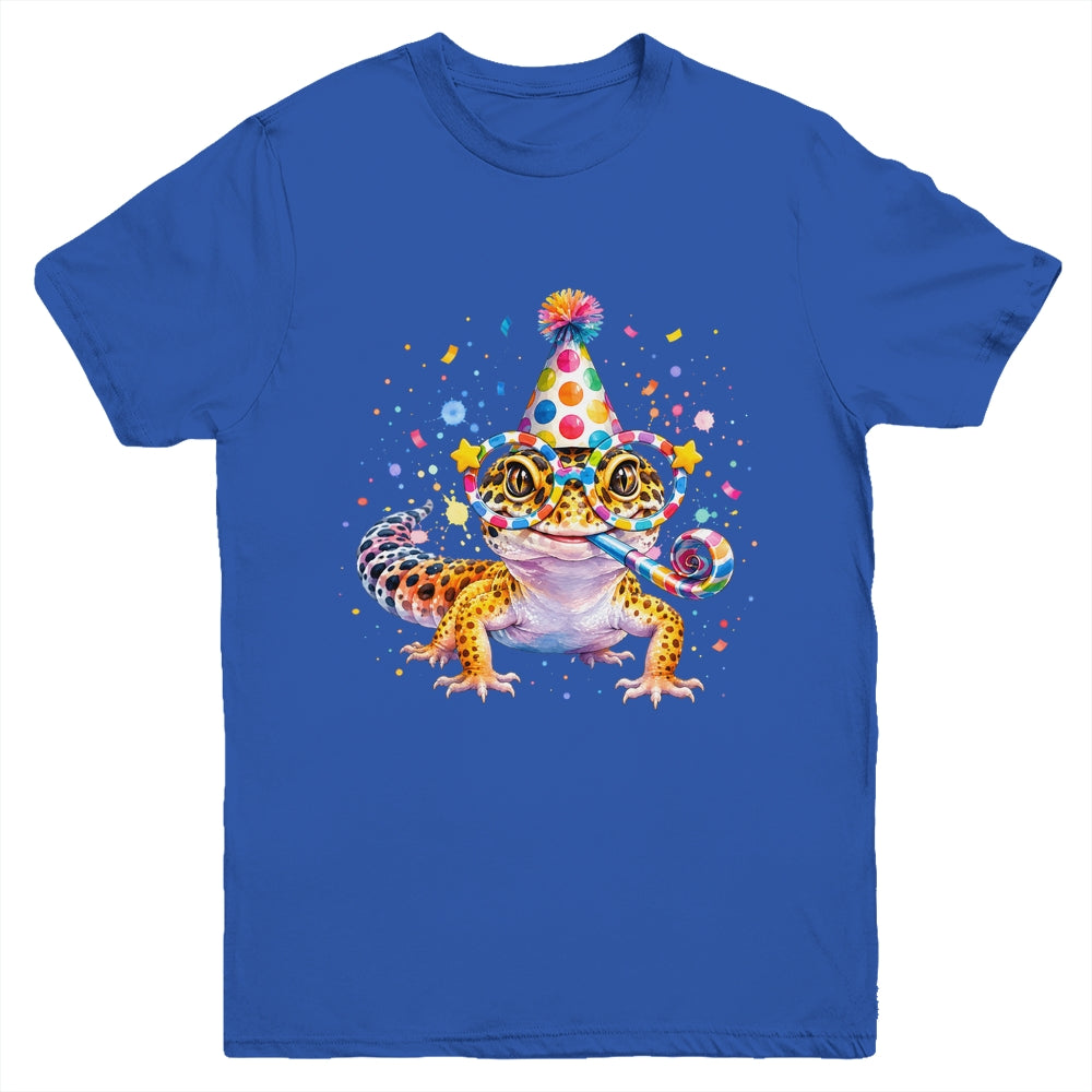 Leopard Gecko Birthday Party Lizard Cute Reptile Lover Youth Shirt | siriusteestore