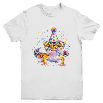 Leopard Gecko Birthday Party Lizard Cute Reptile Lover Youth Shirt | siriusteestore