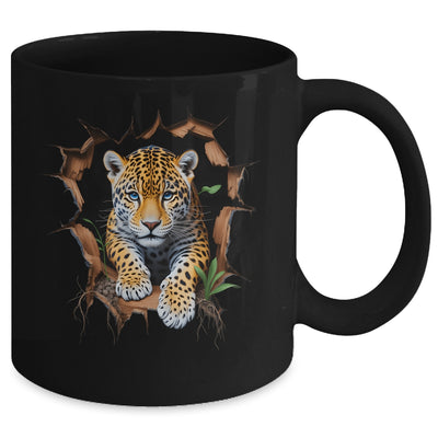Leopard Jungle Retro Wildlife Animal Print Nature Artwork Mug | siriusteestore
