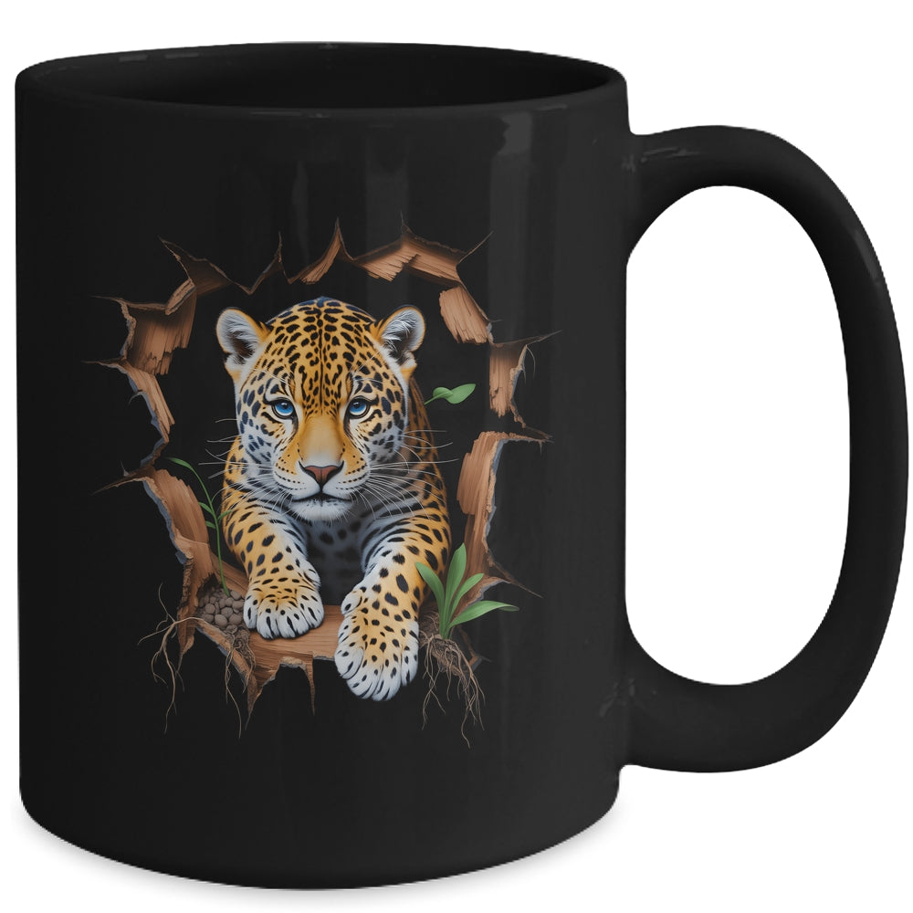 Leopard Jungle Retro Wildlife Animal Print Nature Artwork Mug | siriusteestore
