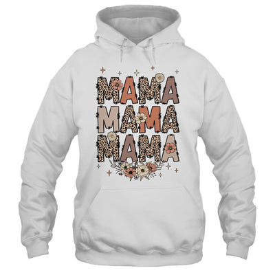 Leopard Mama Flower Retro Mama Groovy Boho Mom Mother's Day Shirt & Tank Top | siriusteestore