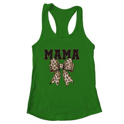 Leopard Print Mama Coquette Bow Mom Life Mothers Day Shirt & Tank Top | siriusteestore