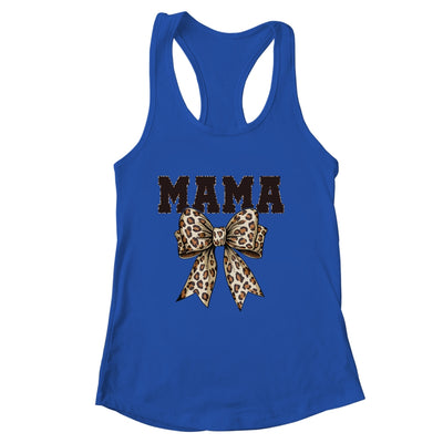 Leopard Print Mama Coquette Bow Mom Life Mothers Day Shirt & Tank Top | siriusteestore
