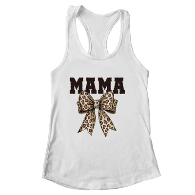 Leopard Print Mama Coquette Bow Mom Life Mothers Day Shirt & Tank Top | siriusteestore