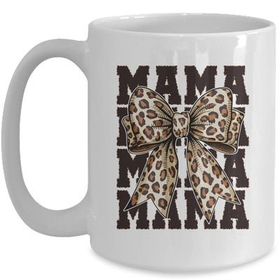 Leopard Print Mama Coquette Bow Mom Life Wild Mothers Day Mug | siriusteestore
