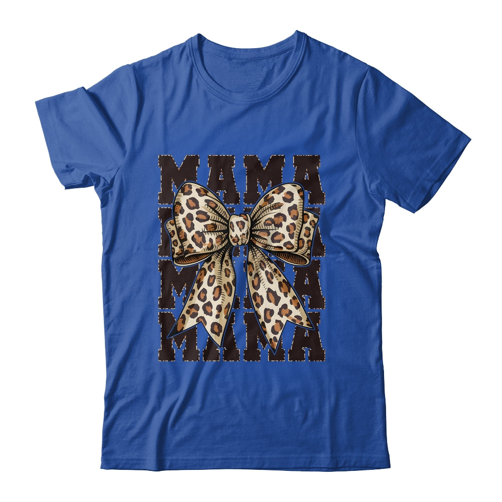 Leopard Print Mama Coquette Bow Mom Life Wild Mothers Day Shirt & Tank Top | siriusteestore