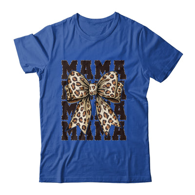 Leopard Print Mama Coquette Bow Mom Life Wild Mothers Day Shirt & Tank Top | siriusteestore