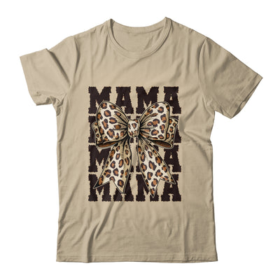 Leopard Print Mama Coquette Bow Mom Life Wild Mothers Day Shirt & Tank Top | siriusteestore