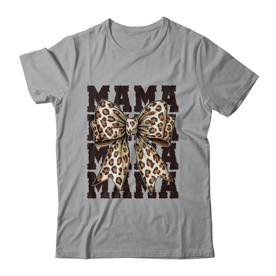 Leopard Print Mama Coquette Bow Mom Life Wild Mothers Day Shirt & Tank Top | siriusteestore