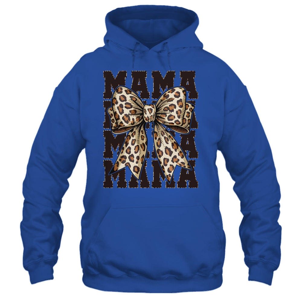 Leopard Print Mama Coquette Bow Mom Life Wild Mothers Day Shirt & Tank Top | siriusteestore