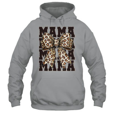 Leopard Print Mama Coquette Bow Mom Life Wild Mothers Day Shirt & Tank Top | siriusteestore