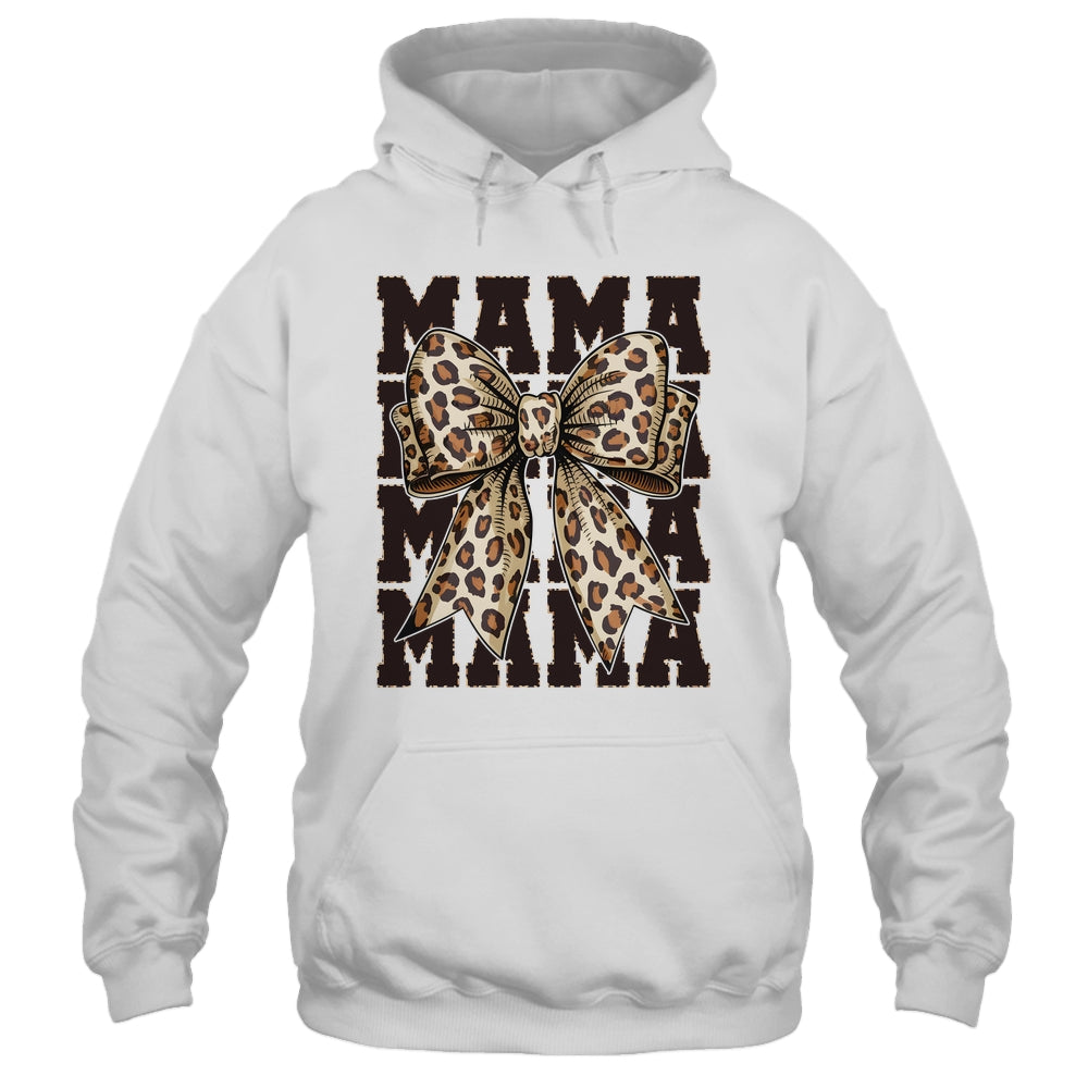 Leopard Print Mama Coquette Bow Mom Life Wild Mothers Day Shirt & Tank Top | siriusteestore