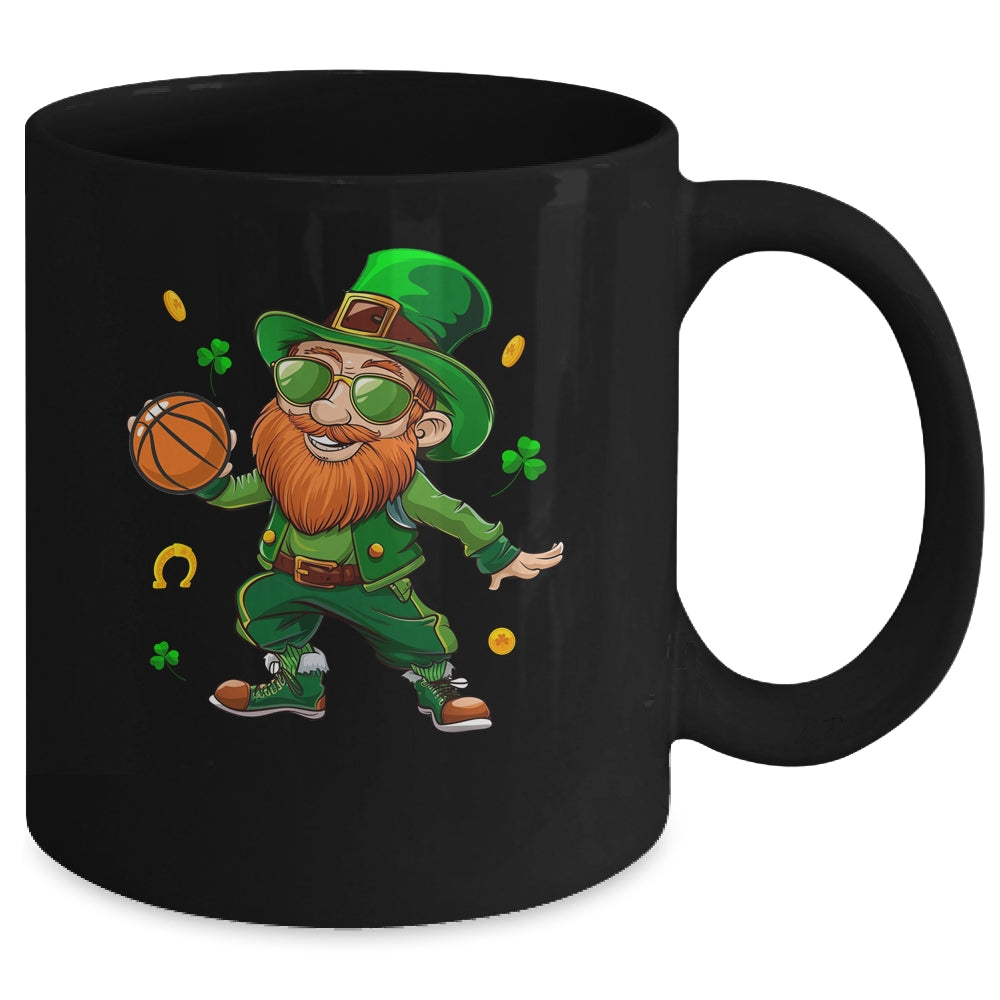 Leprechaun Play Basketball St Patricks Day Sport Mens Boys Mug | siriusteestore