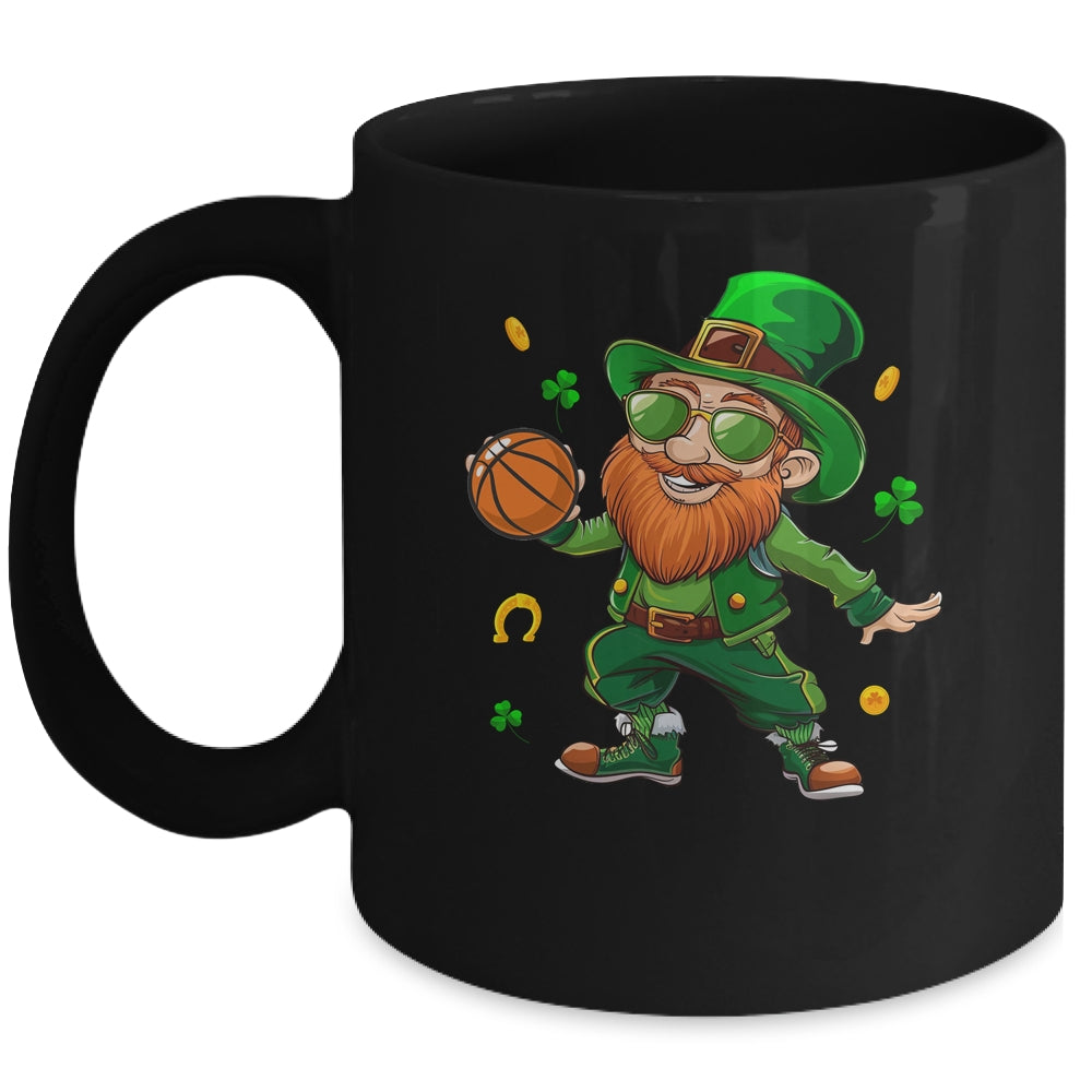 Leprechaun Play Basketball St Patricks Day Sport Mens Boys Mug | siriusteestore