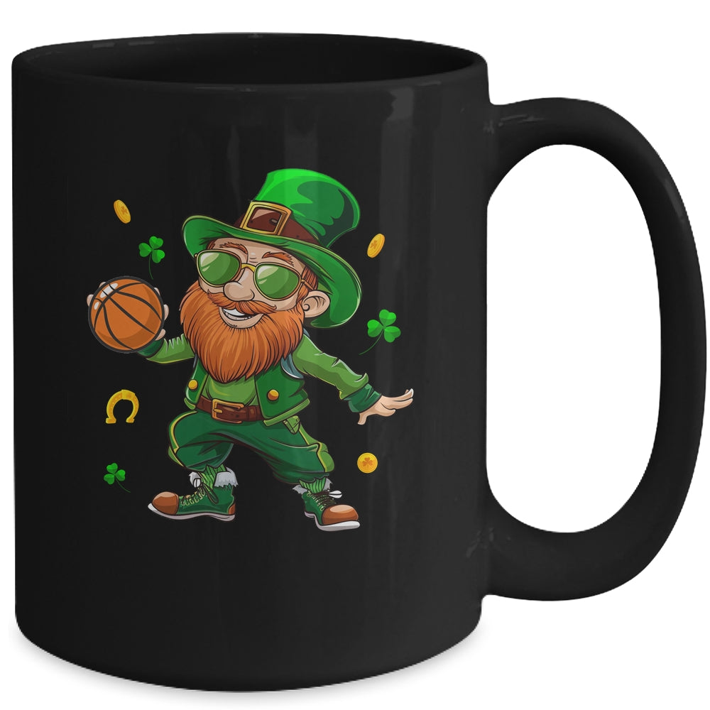 Leprechaun Play Basketball St Patricks Day Sport Mens Boys Mug | siriusteestore