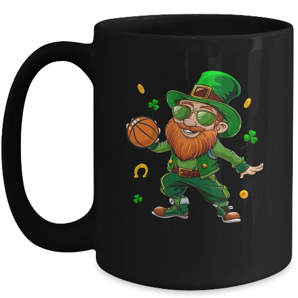Leprechaun Play Basketball St Patricks Day Sport Mens Boys Mug | siriusteestore