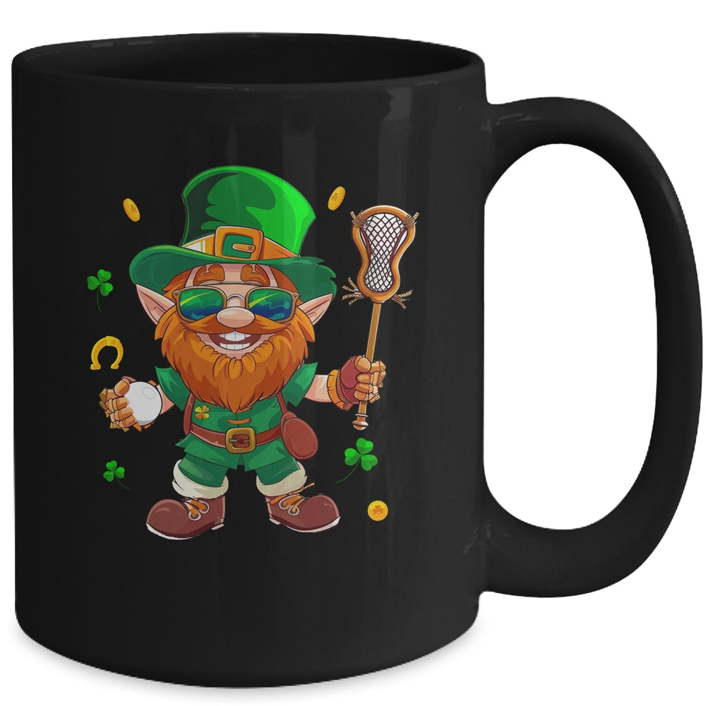 Leprechaun Play Lacrosse St Patricks Day Sport Mens Boys Mug | siriusteestore
