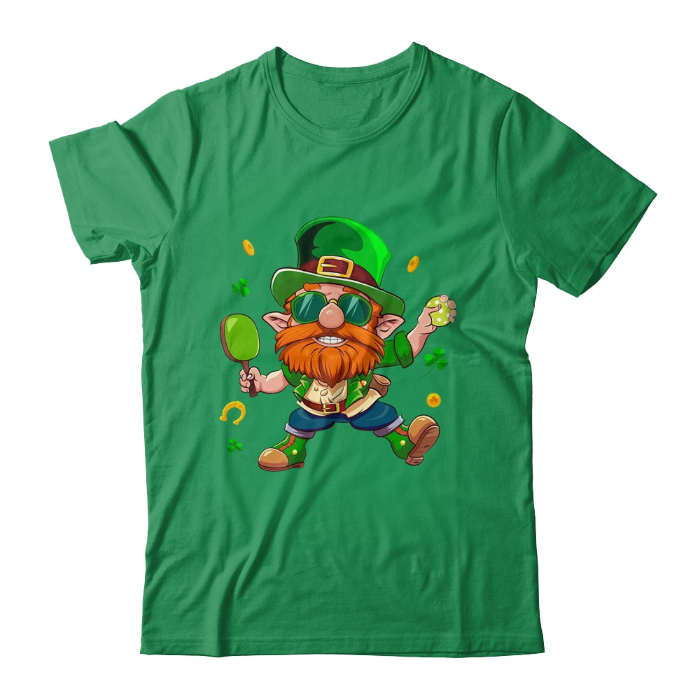 Leprechaun Play Pickleball St Patricks Day Sport Mens Boys Shirt & Hoodie | siriusteestore