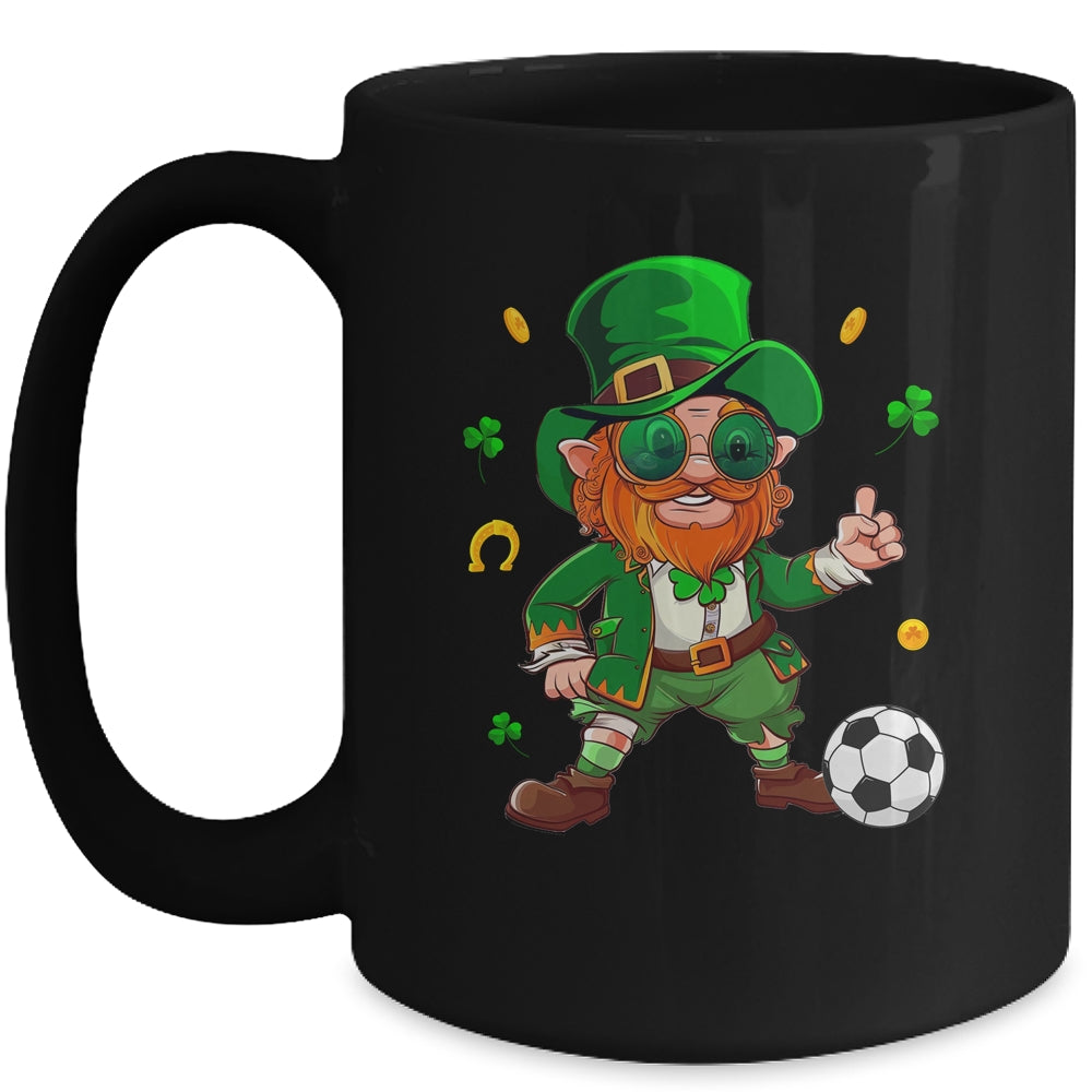 Leprechaun Play Soccer St Patricks Day Sport Mens Boys Mug | siriusteestore