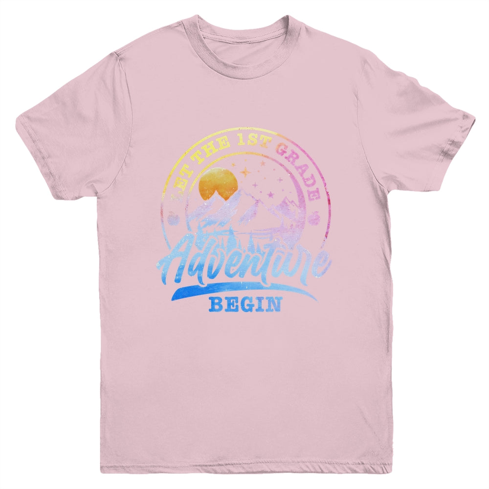 Let The 1st Grade Adventure Begin Retro First Day Of School Youth Shirt | siriusteestore