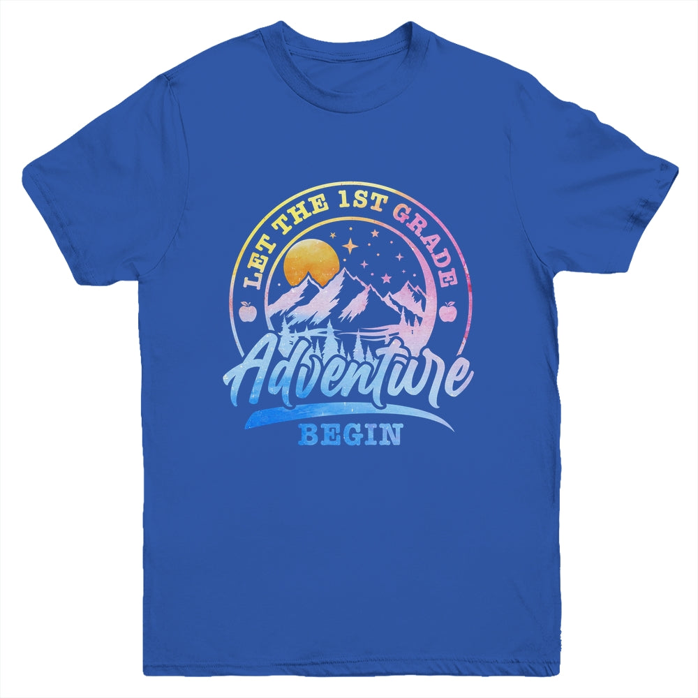 Let The 1st Grade Adventure Begin Retro First Day Of School Youth Shirt | siriusteestore