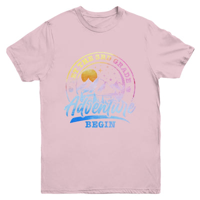 Let The 3rd Grade Adventure Begin Retro First Day Of School Youth Shirt | siriusteestore