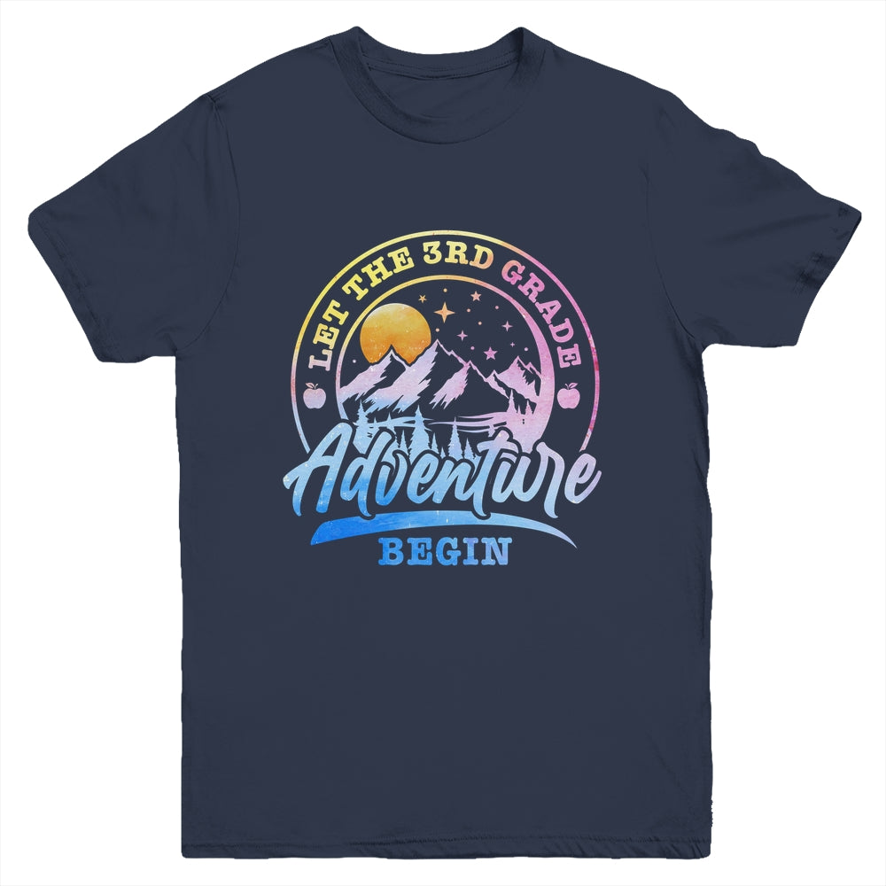 Let The 3rd Grade Adventure Begin Retro First Day Of School Youth Shirt | siriusteestore