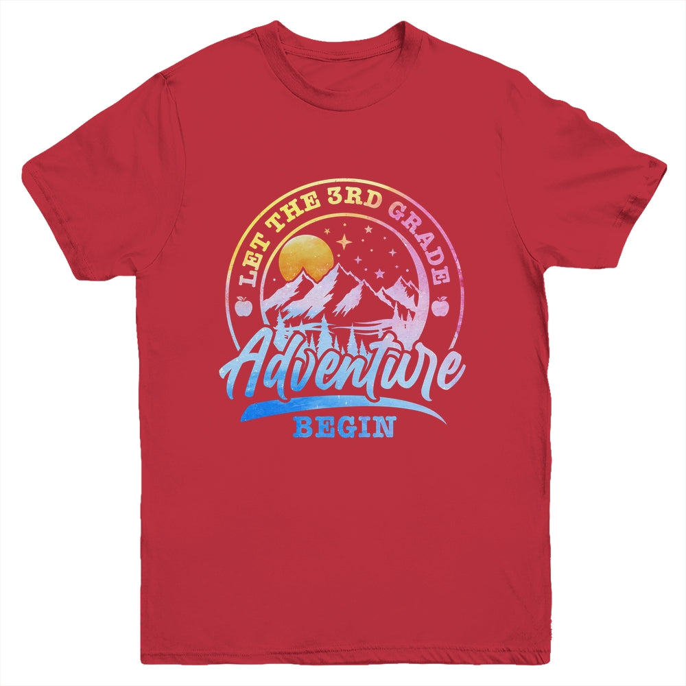 Let The 3rd Grade Adventure Begin Retro First Day Of School Youth Shirt | siriusteestore
