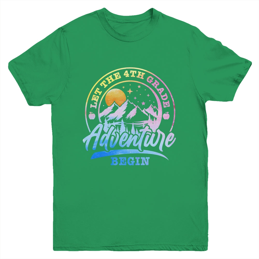 Let The 4th Grade Adventure Begin Retro First Day Of School Youth Shirt | siriusteestore