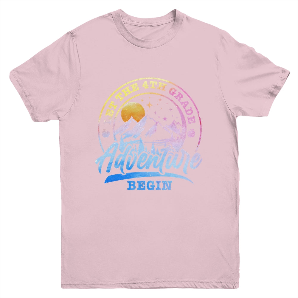Let The 4th Grade Adventure Begin Retro First Day Of School Youth Shirt | siriusteestore