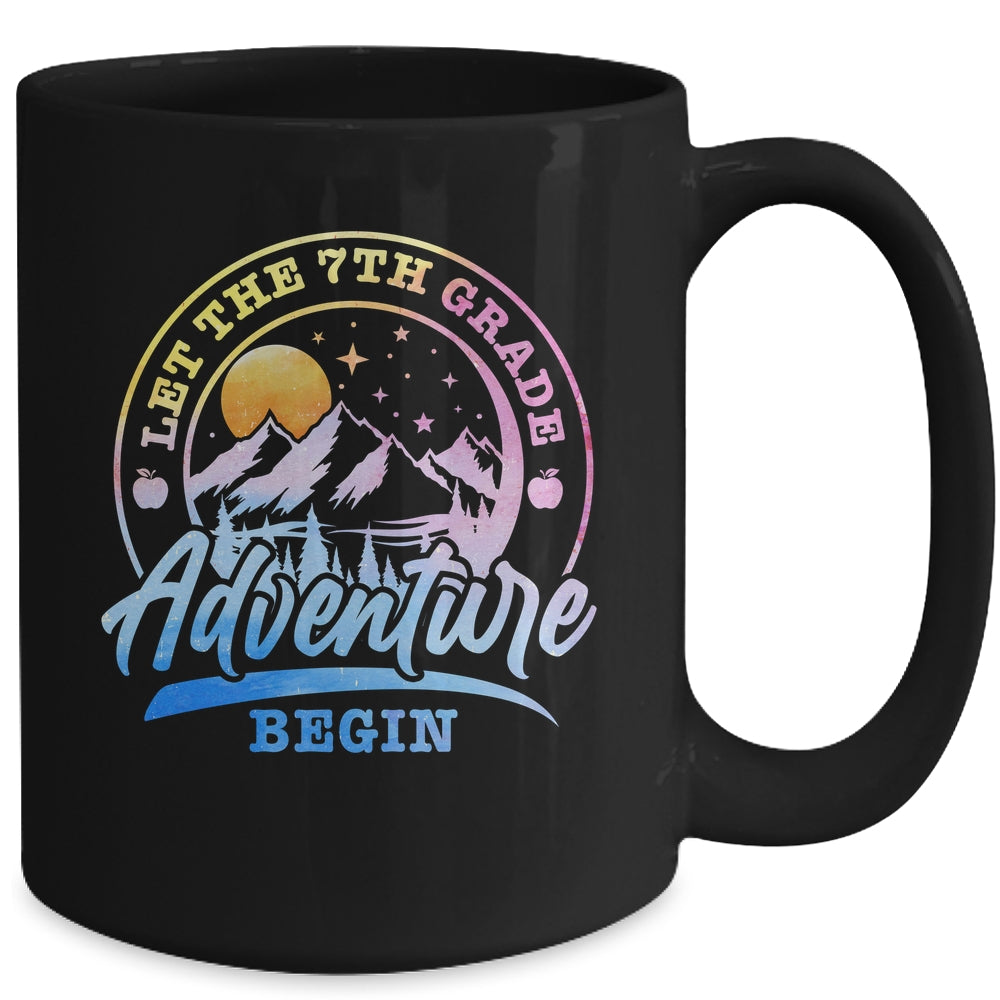 Let The 7th Grade Adventure Begin Retro First Day Of School Mug | siriusteestore