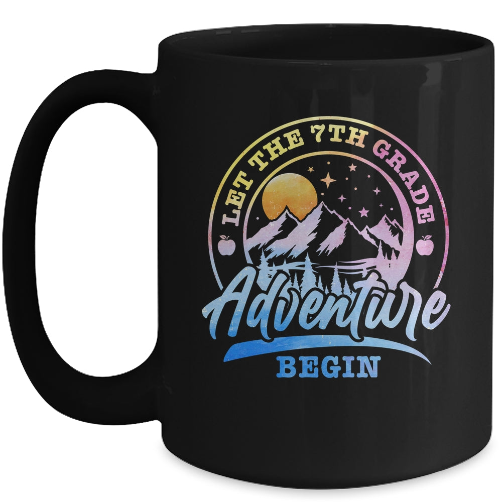 Let The 7th Grade Adventure Begin Retro First Day Of School Mug | siriusteestore